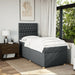Pat box spring cu saltea, gri închis, 80x200 cm, textil - WALTI WALTI