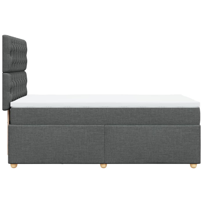 Pat box spring cu saltea, gri închis, 80x200 cm, textil - WALTI WALTI
