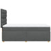Pat box spring cu saltea, gri închis, 80x200 cm, textil - WALTI WALTI