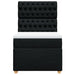 Pat box spring cu saltea, negru, 80x200 cm, textil - WALTI WALTI