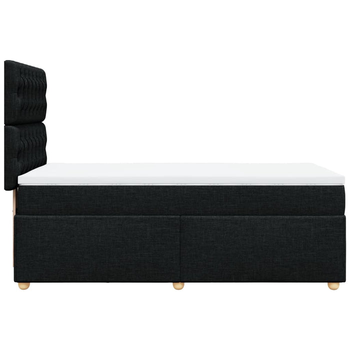 Pat box spring cu saltea, negru, 80x200 cm, textil - WALTI WALTI