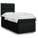Pat box spring cu saltea, negru, 80x200 cm, textil - WALTI WALTI