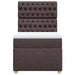 Pat box spring cu saltea, maro închis, 80x200 cm, textil - WALTI WALTI