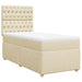 Pat box spring cu saltea, crem, 80x200 cm, textil - WALTI WALTI