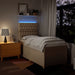 Pat box spring cu saltea, crem, 80x200 cm, textil - WALTI WALTI