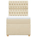 Pat box spring cu saltea, crem, 80x200 cm, textil - WALTI WALTI