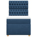 Pat box spring cu saltea, albastru, 80x200 cm, textil - WALTI WALTI