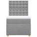 Pat continental cu saltea, gri deschis, 80x200 cm, textil - WALTI WALTI