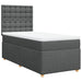 Pat box spring cu saltea, gri închis, 80x200 cm, textil - WALTI WALTI