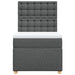 Pat box spring cu saltea, gri închis, 80x200 cm, textil - WALTI WALTI
