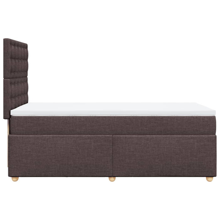 Pat box spring cu saltea, maro închis, 80x200 cm, textil - WALTI WALTI
