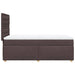 Pat box spring cu saltea, maro închis, 80x200 cm, textil - WALTI WALTI