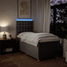 Pat box spring cu saltea, gri taupe, 80x200 cm, textil - WALTI WALTI