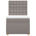 Pat box spring cu saltea, gri taupe, 80x200 cm, textil - WALTI WALTI