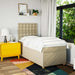 Pat box spring cu saltea, crem, 80x200 cm, textil - WALTI WALTI