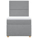 Pat box spring cu saltea, gri deschis, 90x190 cm, textil - WALTI WALTI