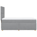 Pat box spring cu saltea, gri deschis, 90x190 cm, textil - WALTI WALTI