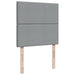 Pat box spring cu saltea, gri deschis, 90x190 cm, textil - WALTI WALTI