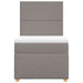Pat box spring cu saltea, gri taupe, 90x190 cm, textil - WALTI WALTI