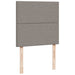 Pat box spring cu saltea, gri taupe, 90x190 cm, textil - WALTI WALTI