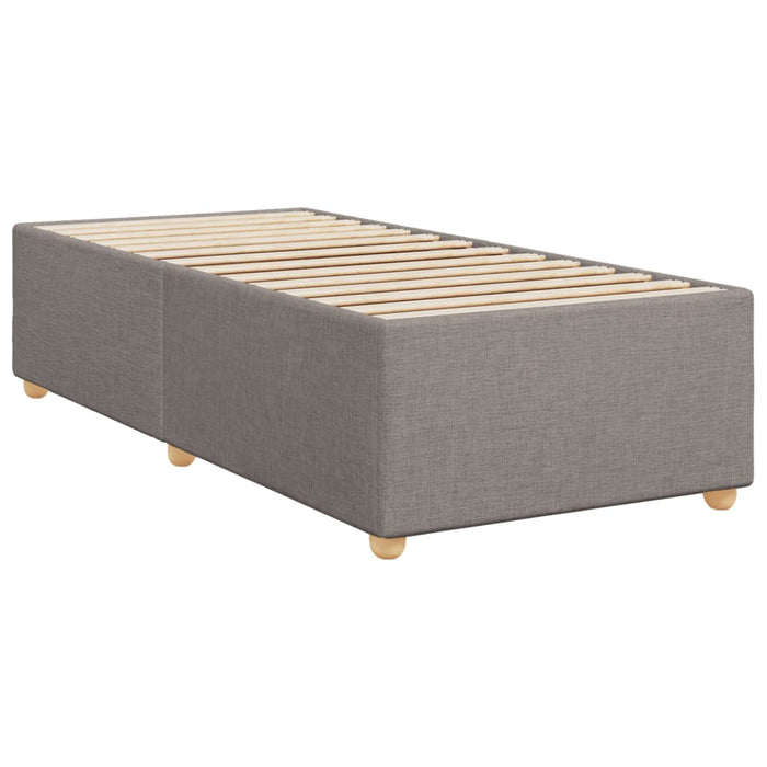 Pat box spring cu saltea, gri taupe, 90x190 cm, textil - WALTI WALTI