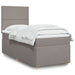 Pat box spring cu saltea, gri taupe, 90x190 cm, textil - WALTI WALTI