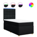 Pat box spring cu saltea, negru, 90x190 cm, textil - WALTI WALTI