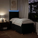 Pat box spring cu saltea, negru, 90x190 cm, textil - WALTI WALTI