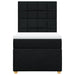 Pat box spring cu saltea, negru, 90x190 cm, textil - WALTI WALTI