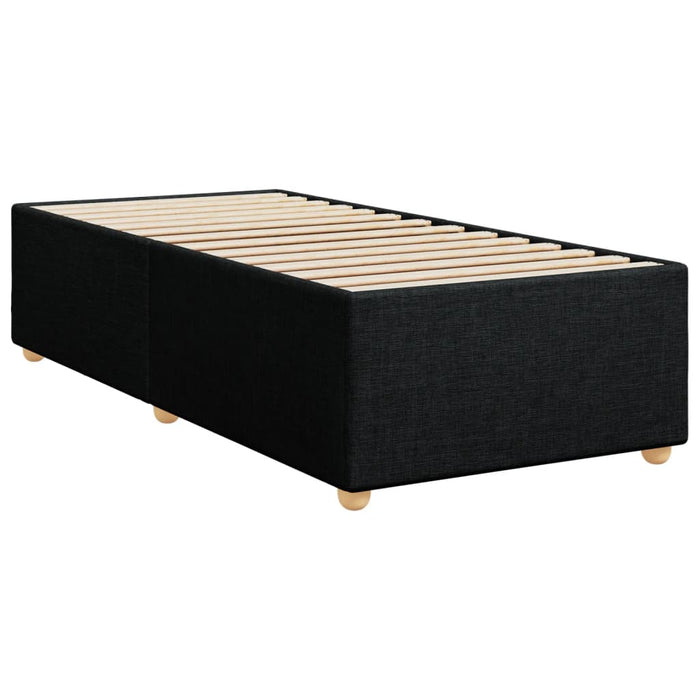 Pat box spring cu saltea, negru, 90x190 cm, textil - WALTI WALTI