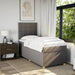 Pat box spring cu saltea, gri taupe, 90x190 cm, textil - WALTI WALTI