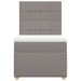 Pat box spring cu saltea, gri taupe, 90x190 cm, textil - WALTI WALTI