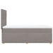 Pat box spring cu saltea, gri taupe, 90x190 cm, textil - WALTI WALTI