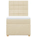 Pat box spring cu saltea, crem, 90x190 cm, textil - WALTI WALTI