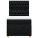 Pat box spring cu saltea, negru, 90x190 cm, textil - WALTI WALTI