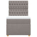 Pat box spring cu saltea, gri taupe, 90x190 cm, textil - WALTI WALTI
