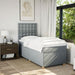 Pat box spring cu saltea, gri deschis, 90x190 cm, textil - WALTI WALTI