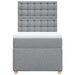 Pat box spring cu saltea, gri deschis, 90x190 cm, textil - WALTI WALTI