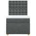 Pat box spring cu saltea, gri închis, 90x190 cm, textil - WALTI WALTI