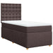 Pat box spring cu saltea, maro închis, 90x190 cm, textil - WALTI WALTI