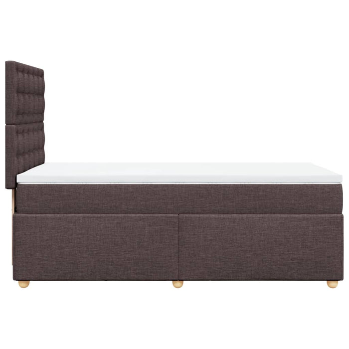 Pat box spring cu saltea, maro închis, 90x190 cm, textil - WALTI WALTI