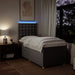 Pat box spring cu saltea, gri taupe, 90x190 cm, textil - WALTI WALTI