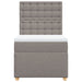 Pat box spring cu saltea, gri taupe, 90x190 cm, textil - WALTI WALTI