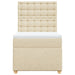 Pat box spring cu saltea, crem, 90x190 cm, textil - WALTI WALTI