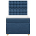 Pat box spring cu saltea, albastru, 90x190 cm, textil - WALTI WALTI