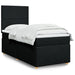 Pat box spring cu saltea, negru, 90x200 cm, textil - WALTI WALTI