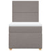 Pat box spring cu saltea, gri taupe, 90x200 cm, textil - WALTI WALTI