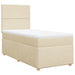 Pat box spring cu saltea, crem, 90x200 cm, textil - WALTI WALTI