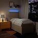 Pat box spring cu saltea, crem, 90x200 cm, textil - WALTI WALTI