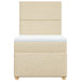 Pat box spring cu saltea, crem, 90x200 cm, textil - WALTI WALTI